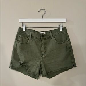 Pistola Winston High Rise Fray Hem Short Size 29 Olive Green